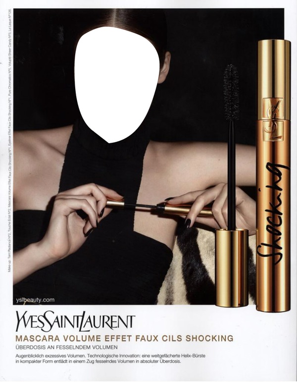 Yves Saint Laurent Mascara Advertising Фотомонтаж