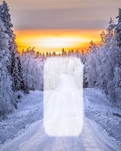 Winter Photo frame effect