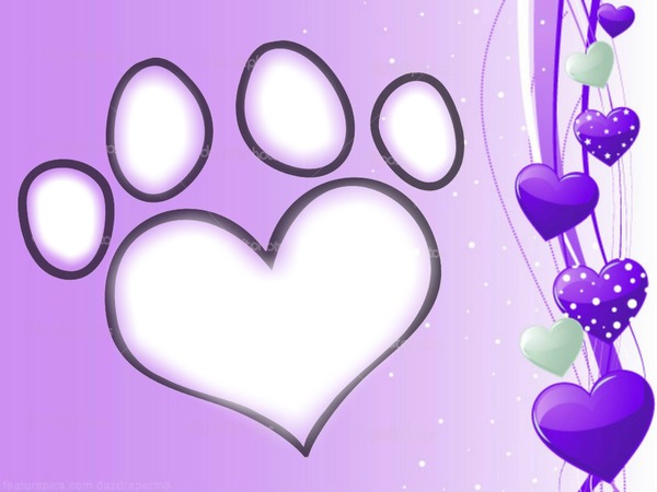 dog paw heart Photomontage