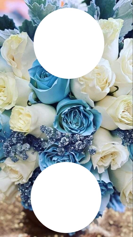 White and blue Photo frame effect