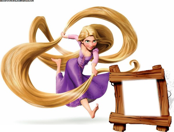 Princesa Rapunzel Fotomontagem