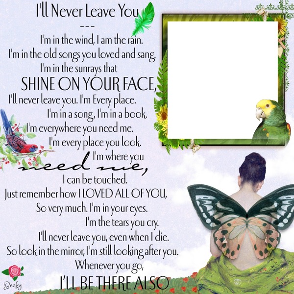 ill never leave you Montage photo