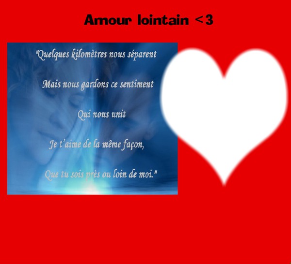 amour lointain Montage photo