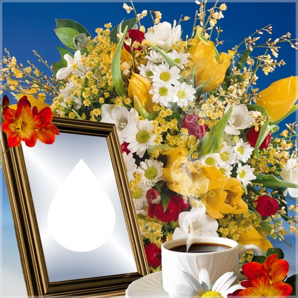 Bouquet de fleurs Photomontage
