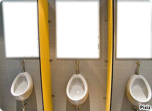 Les toilettes pour hommes Фотомонтаж