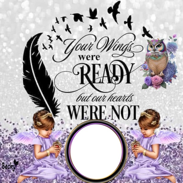 your wings were ready Photo frame effect