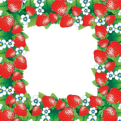 Fraise Strawberry Erdbeere Photo frame effect
