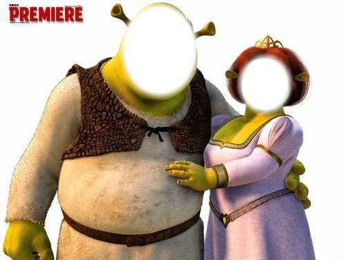 Shrek et Fiona Montaje fotografico