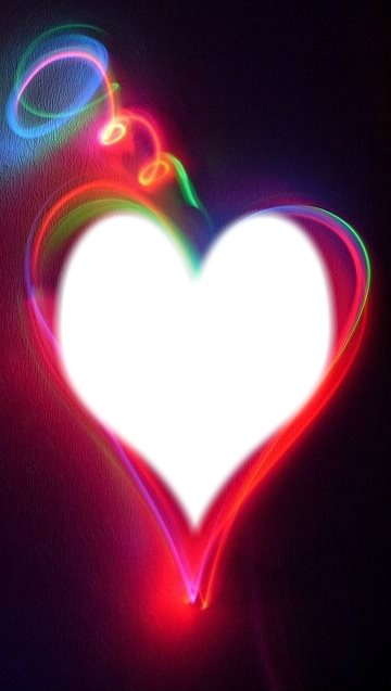 color full hearts Photo frame effect