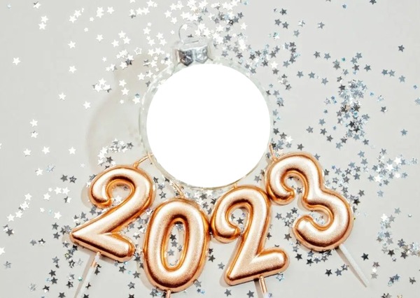 Happy new year 2023 Photomontage