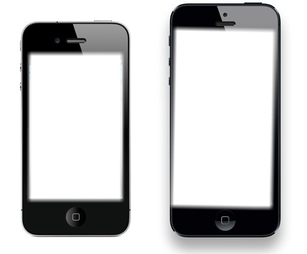 iphone 4 vs iphone 5 Fotomontagem