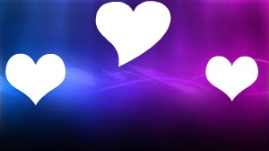 coeur sur fond violet bleue フォトモンタージュ