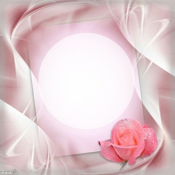 marco rosado y una rosa Fotomontagem