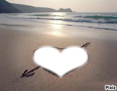 Coeur de plage Fotomontaż