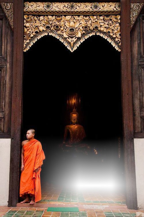 moine bouddhiste Photo frame effect