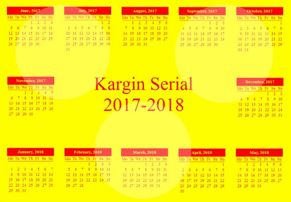 Kargin Serial Calendar 2017-2018 Fotomontaggio