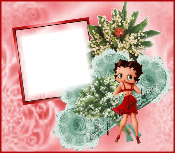 Muguets Betty Boop Photo frame effect | Pixiz