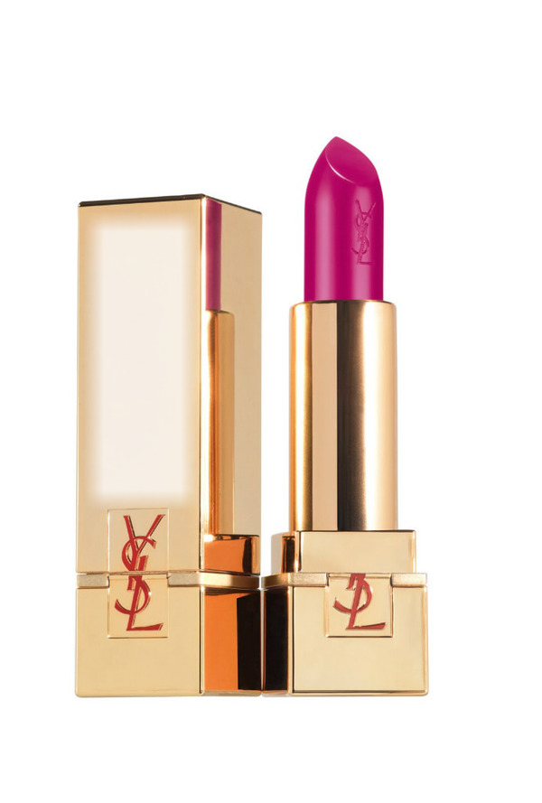 Yves Saint Laurent Rouge Pur Couture Golden Lustre Lipstick in Fuchsia Symbole Fotomontáž