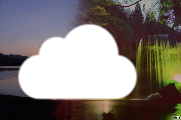la cascade de nuage Photomontage
