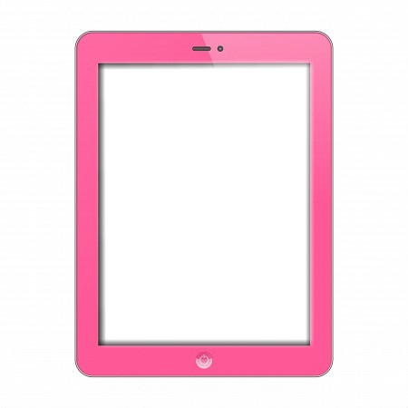 tablet pink Fotomontage