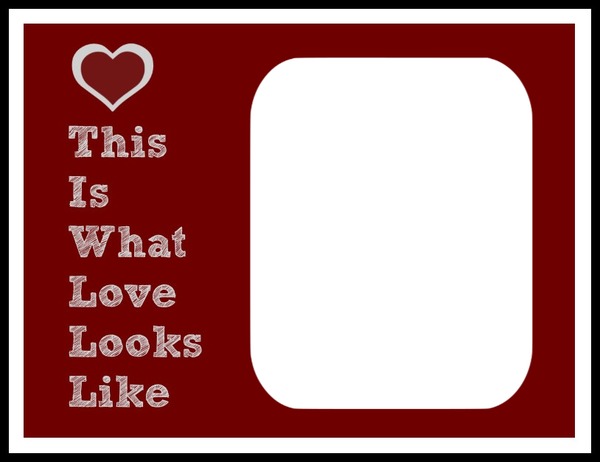 Love looks red frame Bill Montage photo