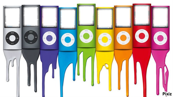Ipod multicolor Fotomontagem