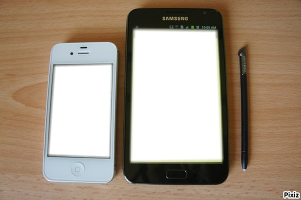 iphone 4s et galaxy note Montage photo