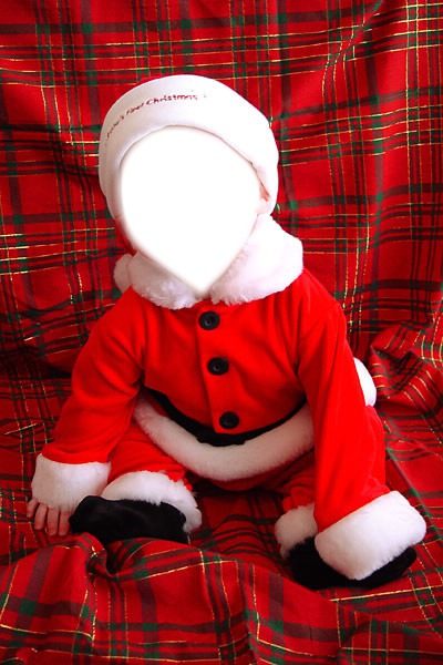 baby boy santa Photo frame effect