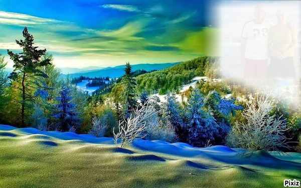 Paysage hivernal Montaje fotografico