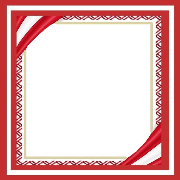 marco bicolor, rojo y blanco1. Photo frame effect