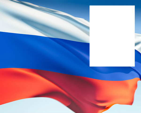 Russia flag Fotomontaż
