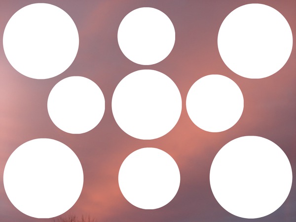 9 cercles Photomontage