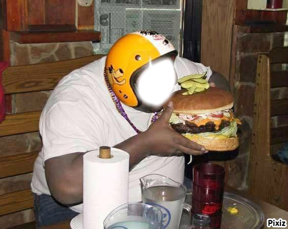 le mangeur d'anburger Fotomontaggio