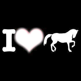 I LOVE YOU CHEVAUX Photo frame effect