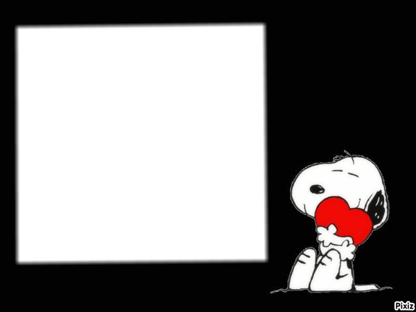 Snoopy Love Photo frame effect