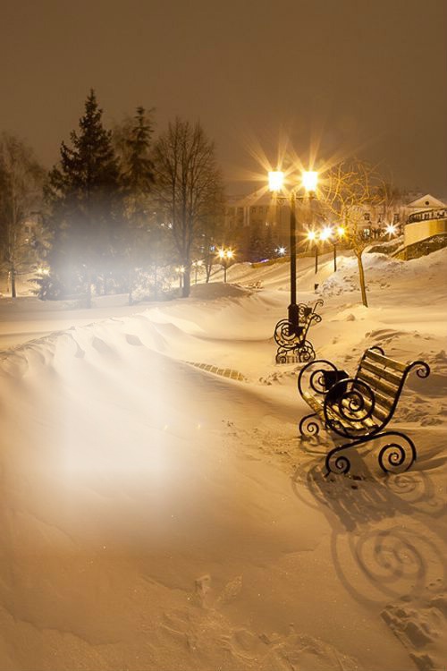 Noche de invierno Fotomontaža