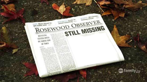 journal de rosewood observer still missing Pretty little liars Fotomontáž