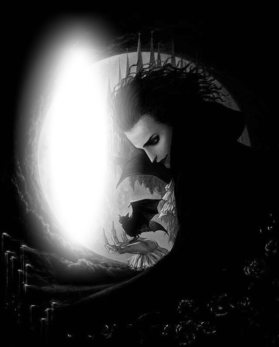 #gothic; #moon, #gothic #mag., #bat Montaje fotografico
