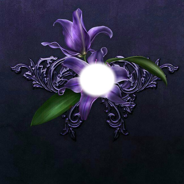 purple flower Φωτομοντάζ