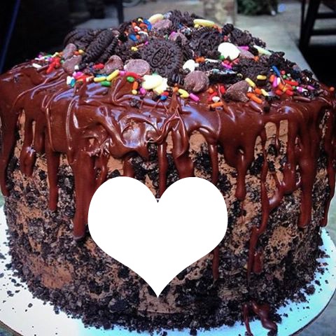 torta de chocolat Fotomontažas
