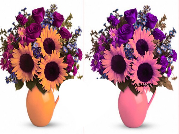 lindas flores para ti Fotomontage