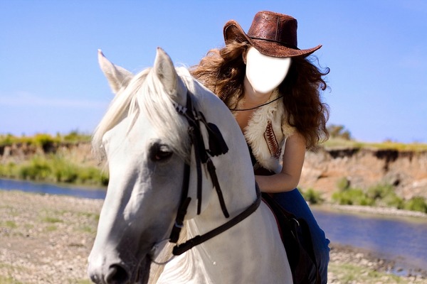 Cowgirl 'Face' Фотомонтаж
