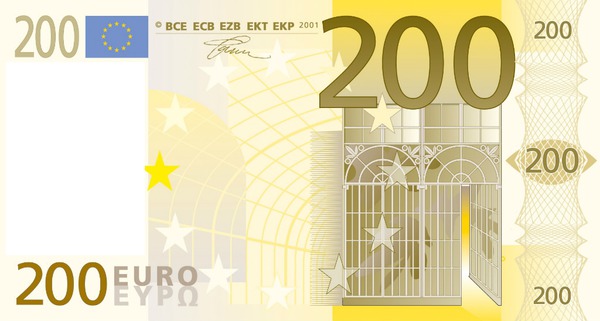200 Euro Montaje fotografico