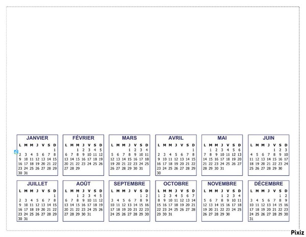 Calendrier♥. Montage photo