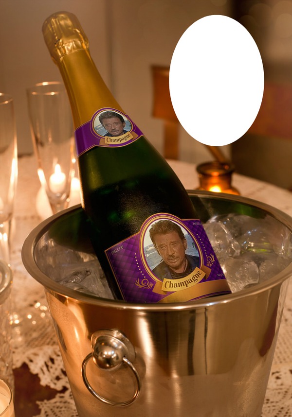 champagne Photo frame effect