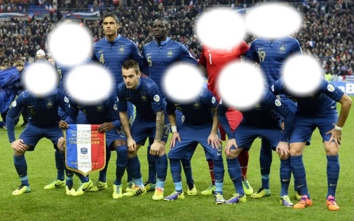 l'équipe de France Fotomontage