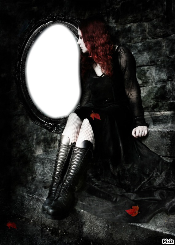 miroir gothique Фотомонтаж