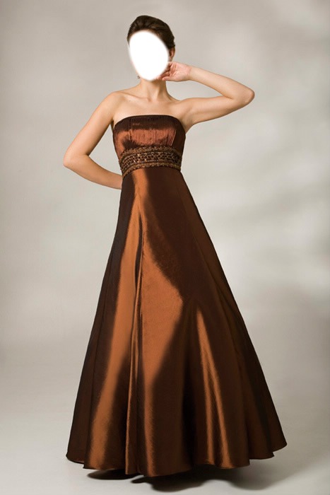 Kahverengi elbise Fotomontage