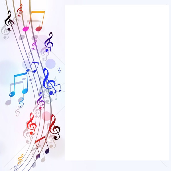 notas musicales Photo frame effect