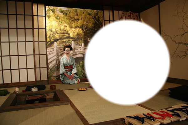 Japanese tea room frame Montaje fotografico